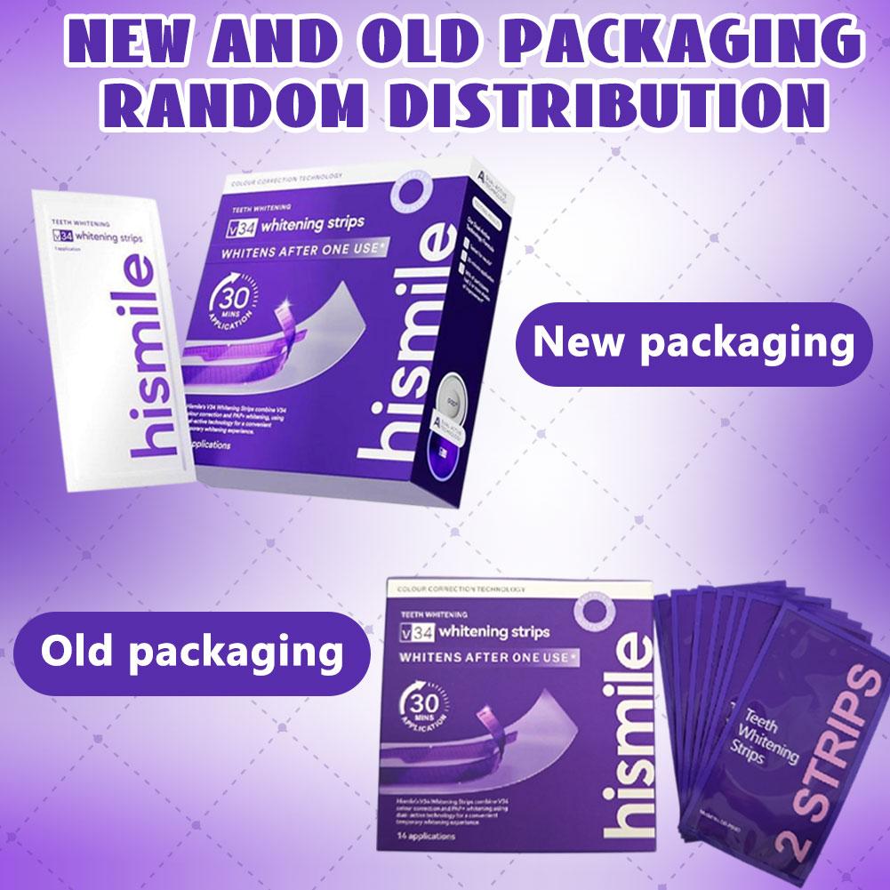 Teeth Whitening Strips Permanent - شرائط تبييض الأسنان باللون الأرجواني لاستعادة