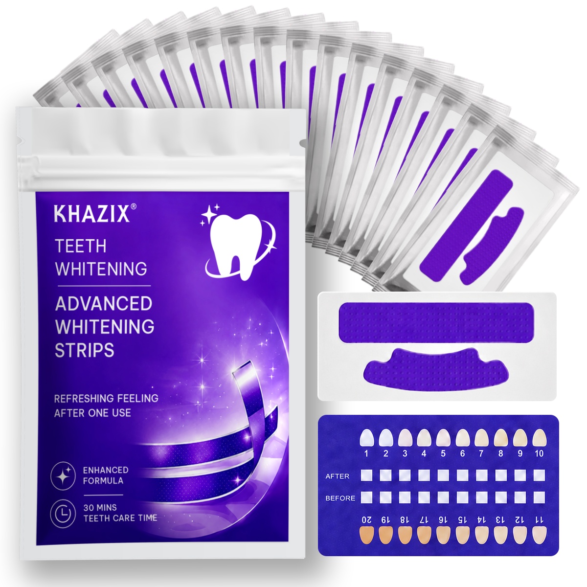 Teeth Whitening Strips Permanent - شرائط تبييض الأسنان (1/7 زوج) لابتسامة