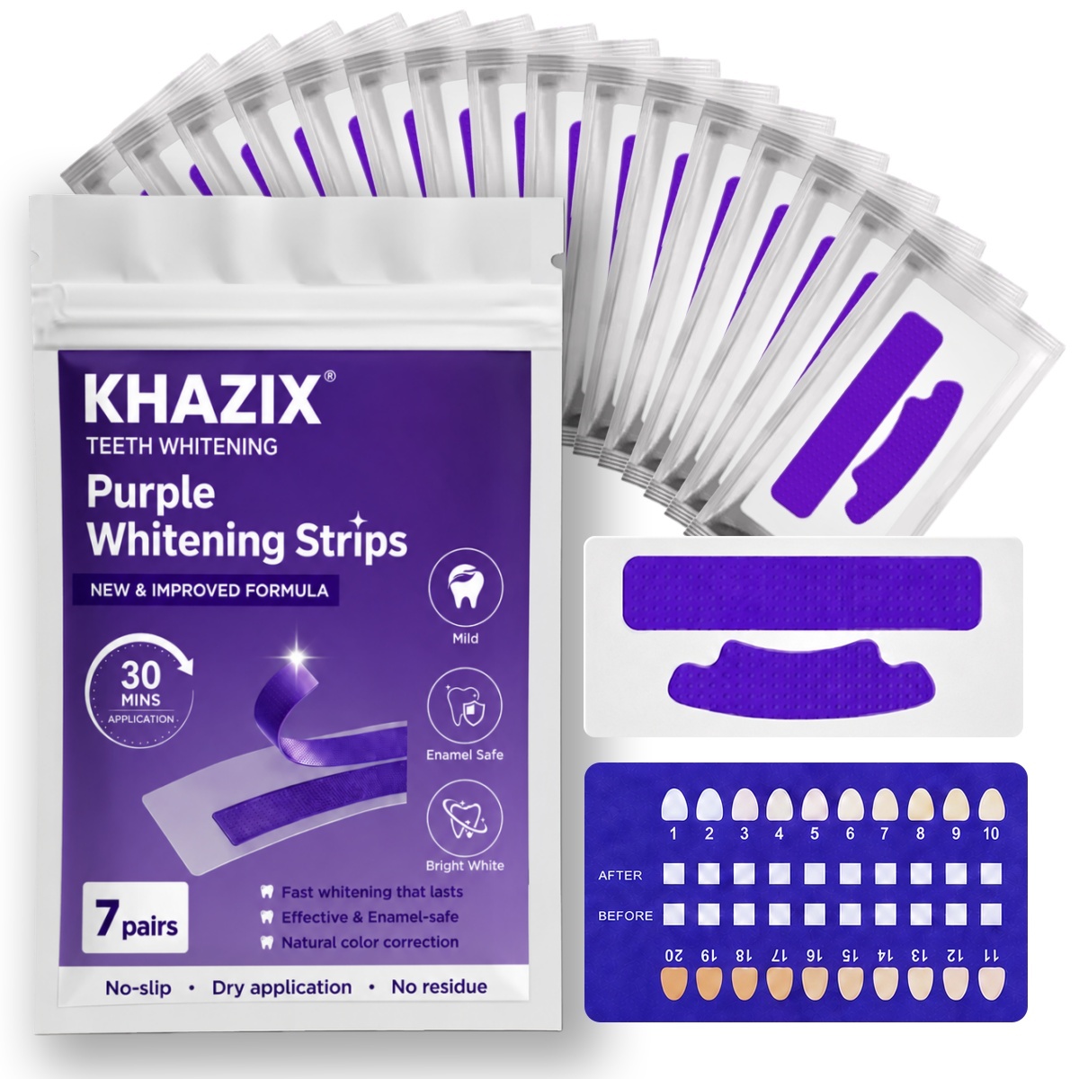 Teeth Whitening Strips Permanent - 7 أزواج من شرائط تبييض الأسنان