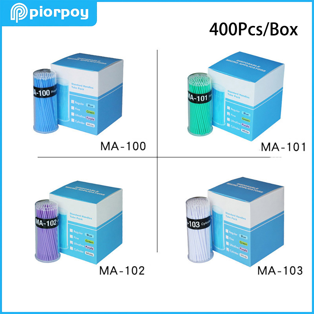 Whitening Teeth Dentist - PIORPOY 400 قطعة/صندوق فرشاة أسنان دقيقة