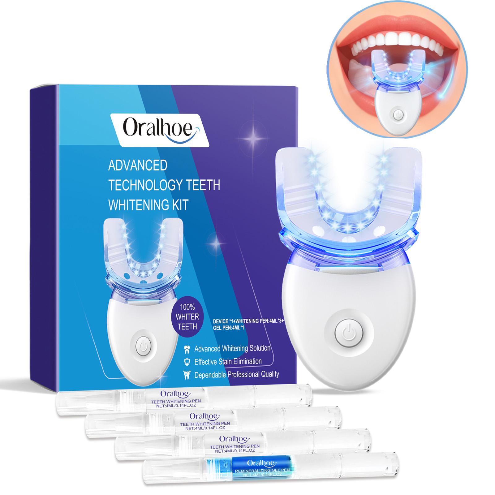 Teeth Whitening Near Me - طقم إضاءة LED لتبييض الأسنان الاحترافي