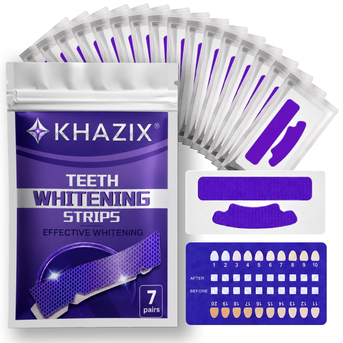 1/7 أزواج من شرائط تبييض الأسن - مراجعة Teeth Whitening Strips Permanent وسعره