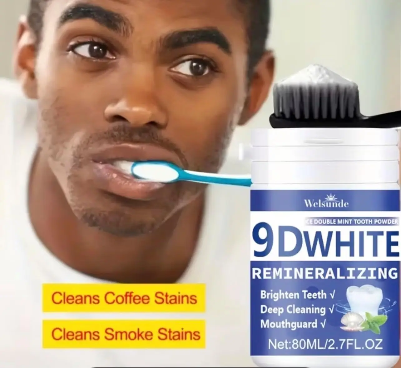 مسحوق أسنان 9D أبيض لإعادة ترس - مراجعة Teeth Whitening Quotes وسعره